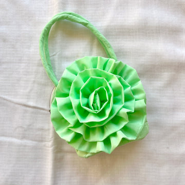 Liliana Green Flower Bag