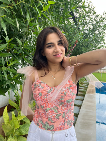 Aprica Peach Corset Top