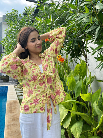 Sunflower Tie-Up Shirt