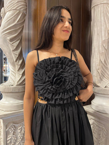 Black Iris Corset Top
