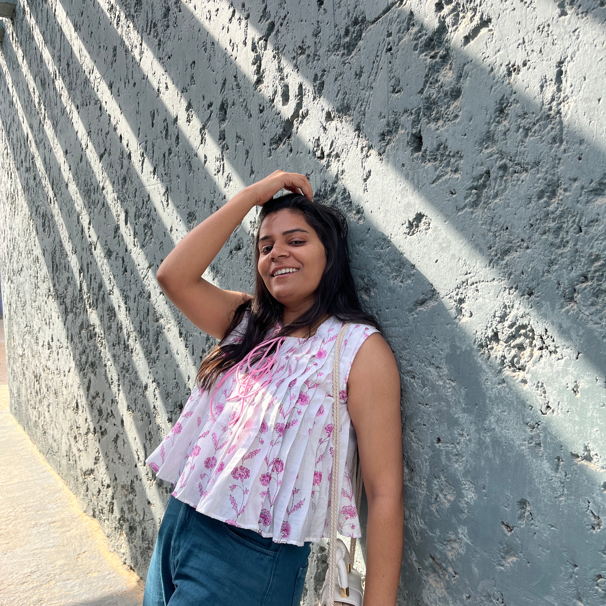 Julia Printed Chanderi Top