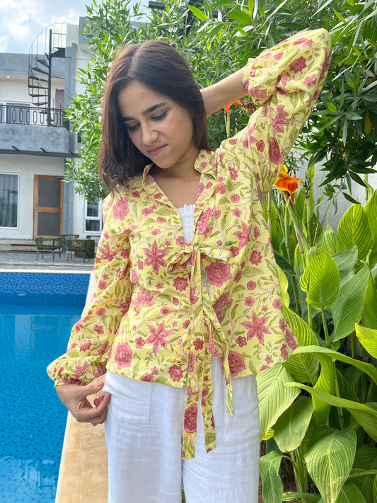 Sunflower Tie-Up Shirt