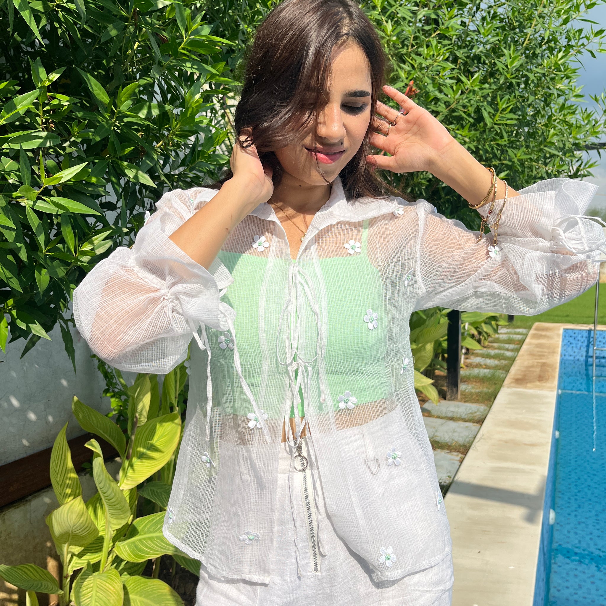 Daisy Tie-Up Shirt