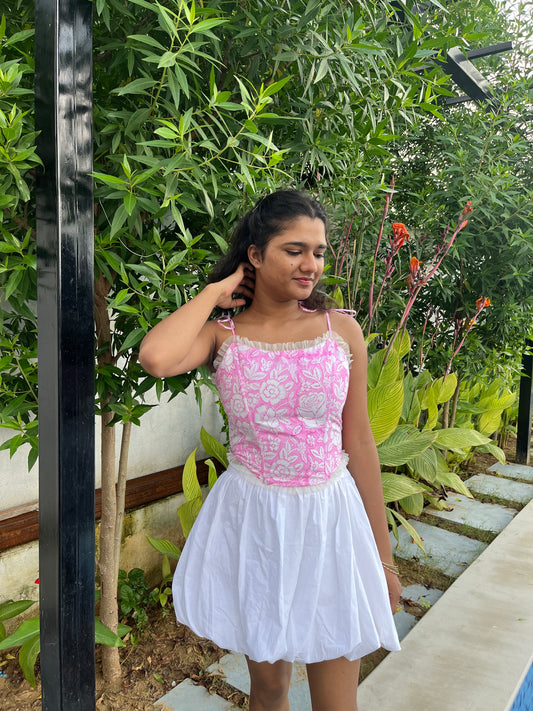 Cherry Blossom Corset Top