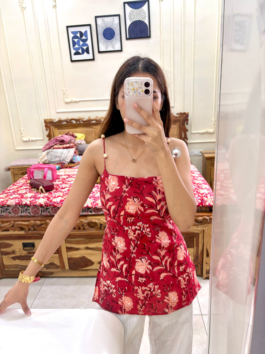 Jiya Red short Kurti
