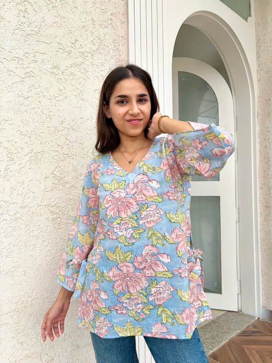 Amarya blue short Kurti