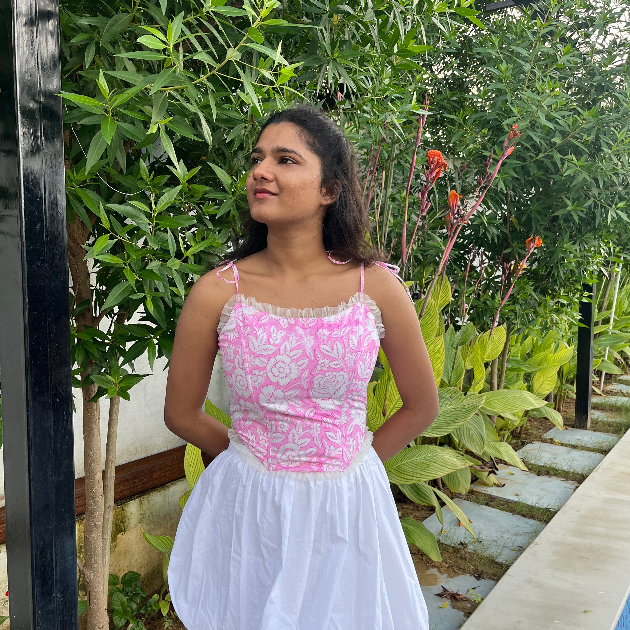 Cherry Blossom Corset Top