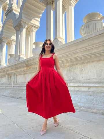 Scarlet Red Corset Dress