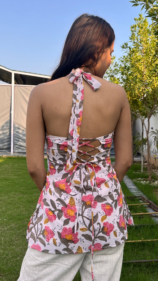 Roohi white short Kurti