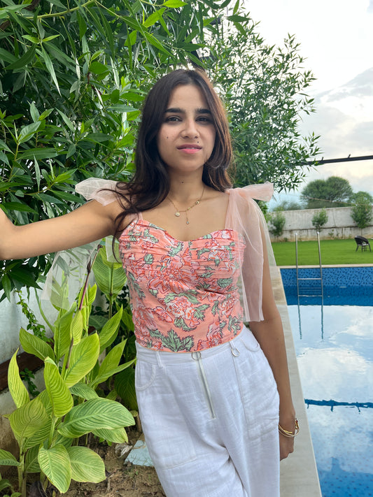 Aprica Peach Corset Top