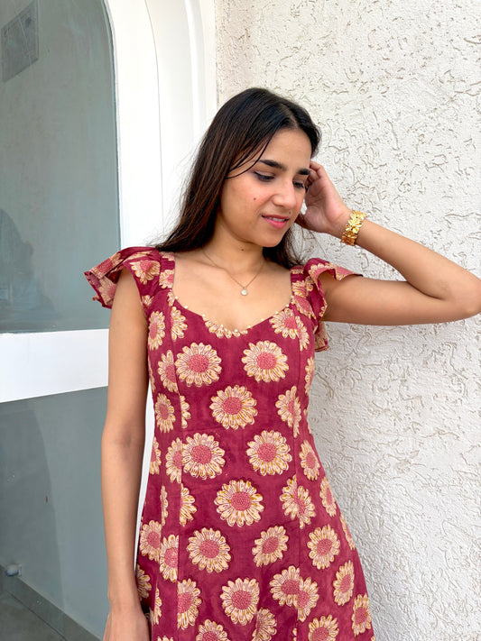 Amber sunflower Dress🌻