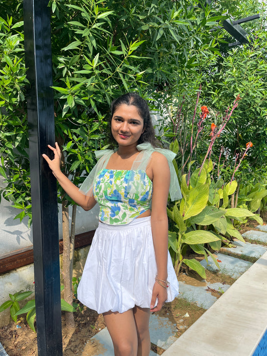 Gardenia Corset Top with Skirt