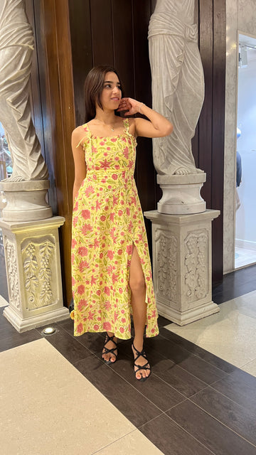 Sunflower Dress with Corset Top