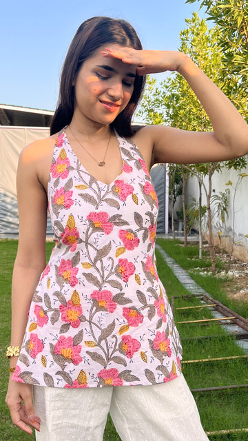 Roohi white short Kurti