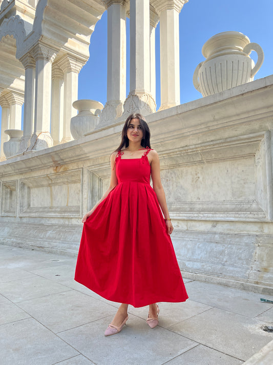 Scarlet Red Corset Dress