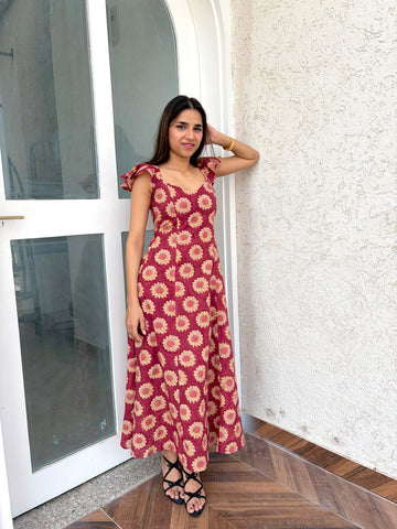 Amber sunflower Dress🌻