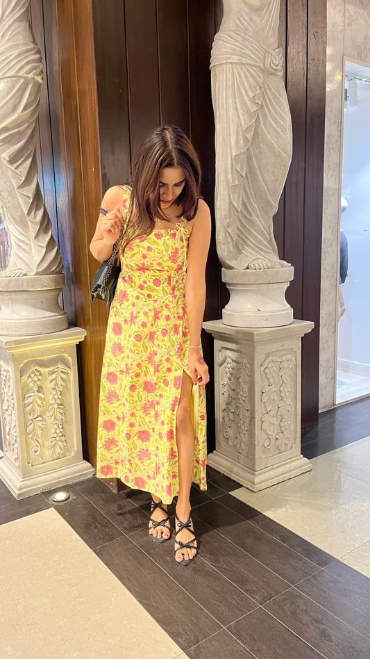 Sunflower Dress with Corset Top