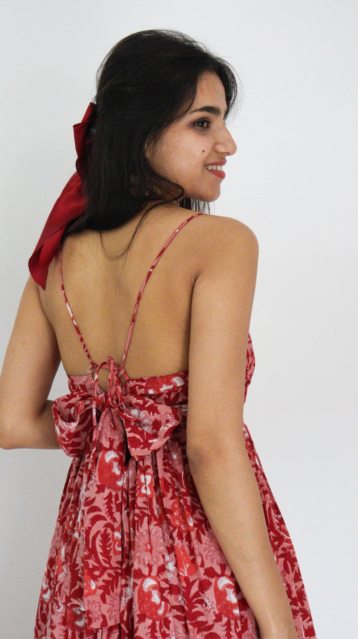 Scarlet Back Tie-Up Dress