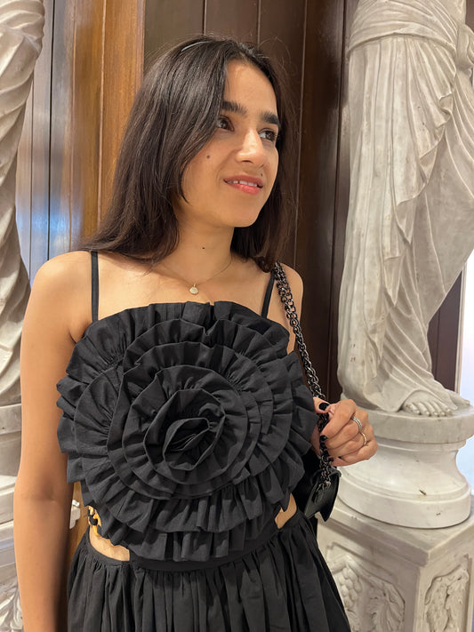 Black Iris Corset Top